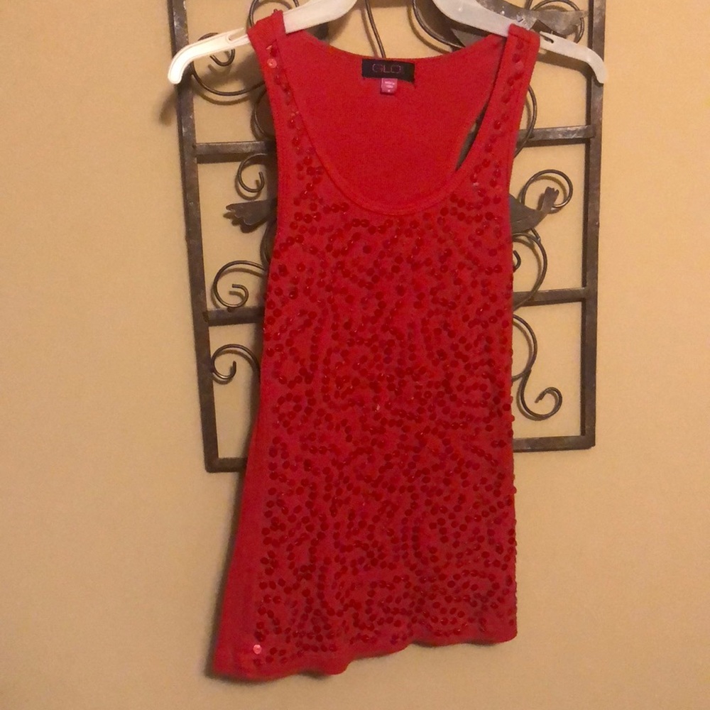 Sequin ribbed tank